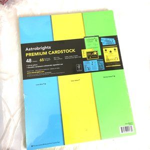 Astrobrights Premium Card Stock 48 Sheets NWT